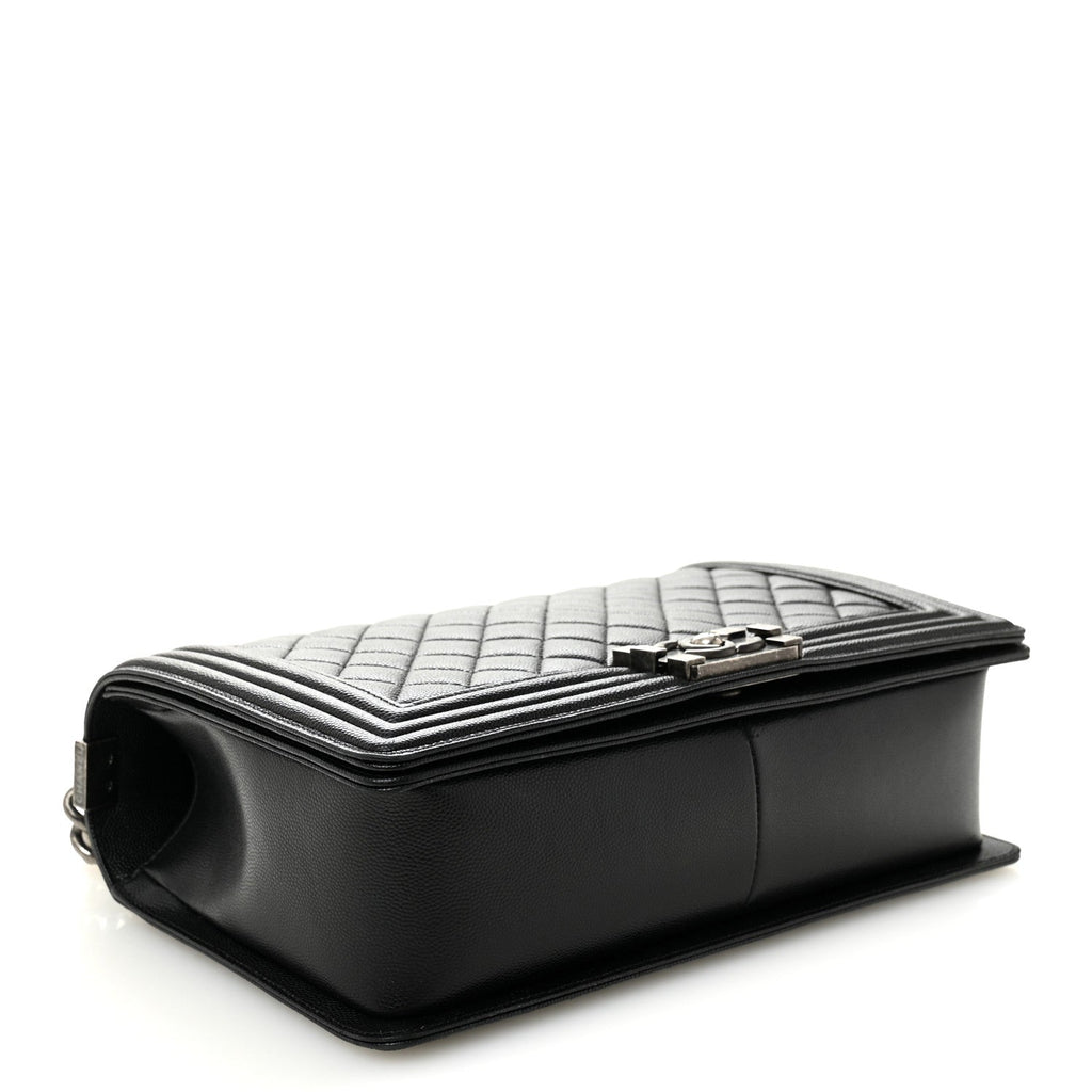 Caviar Quilted New Medium Boy Flap Black