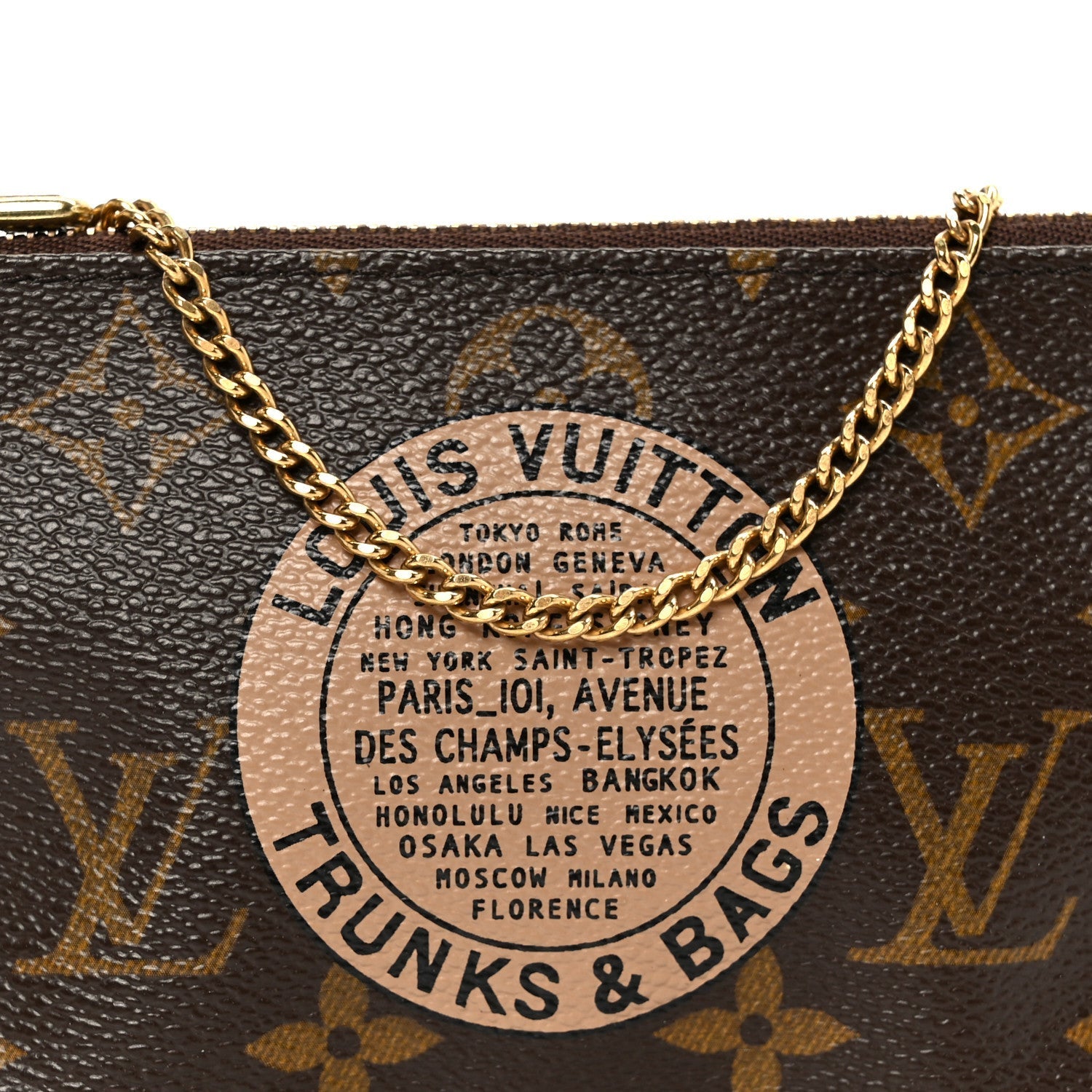 Monogram Complice Trunks and Bags Mini Pochette Accessories Beige