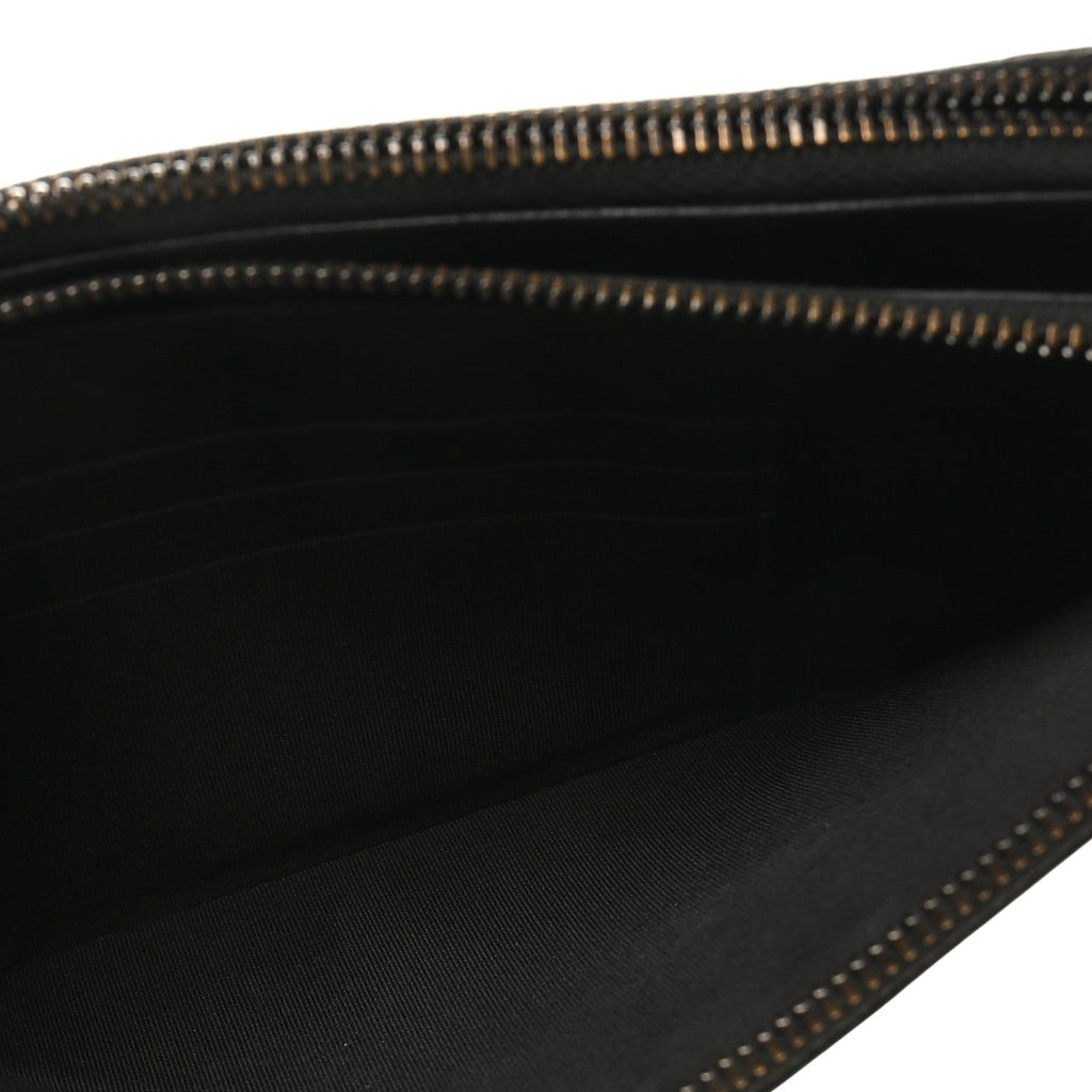 Lambskin Quilted Small Boy Clutch With Chain So Black