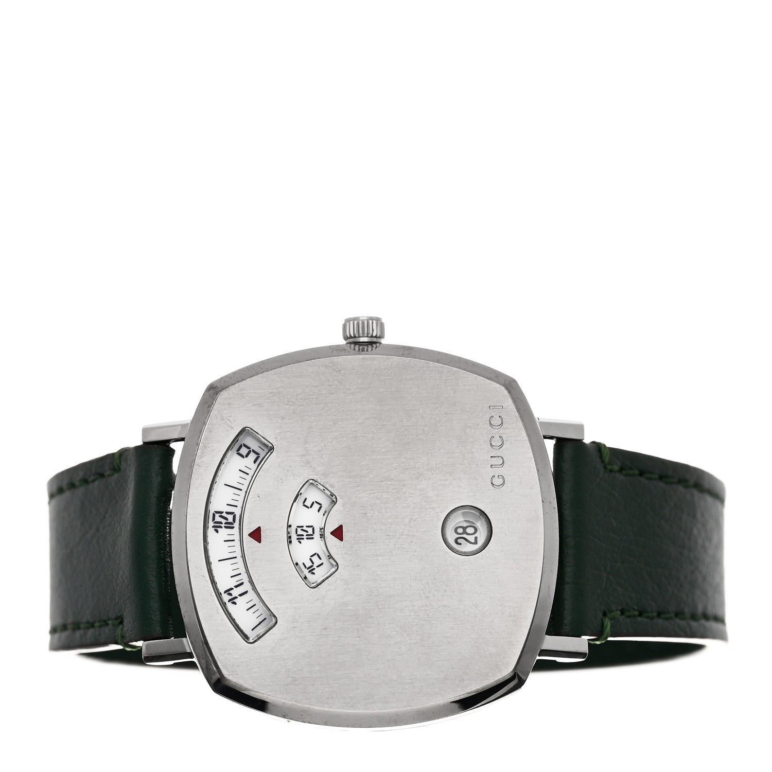 Stainless Steel Calfskin 35mm Grip Quartz Watch Green
