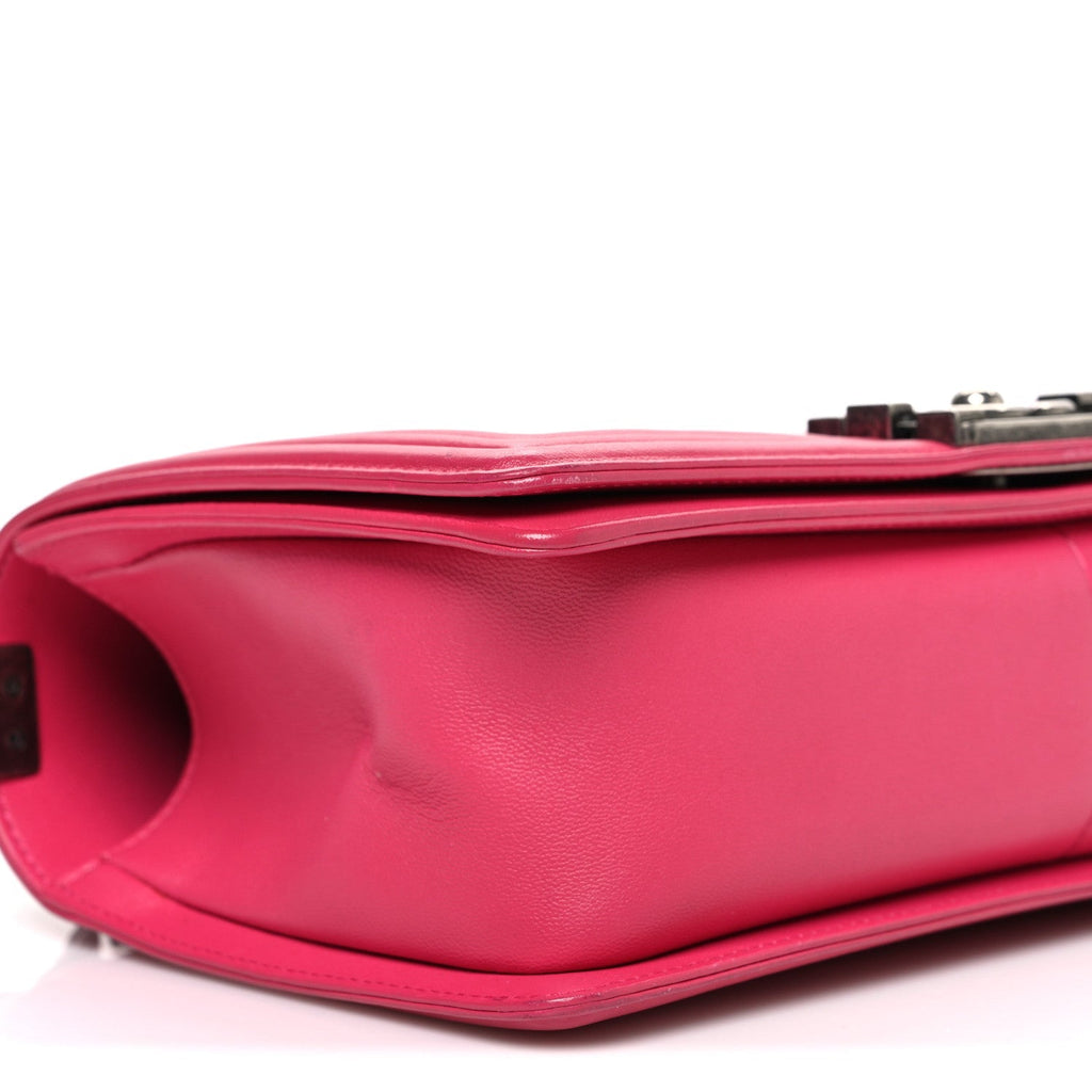 Lambskin Quilted Medium Boy Flap Pink