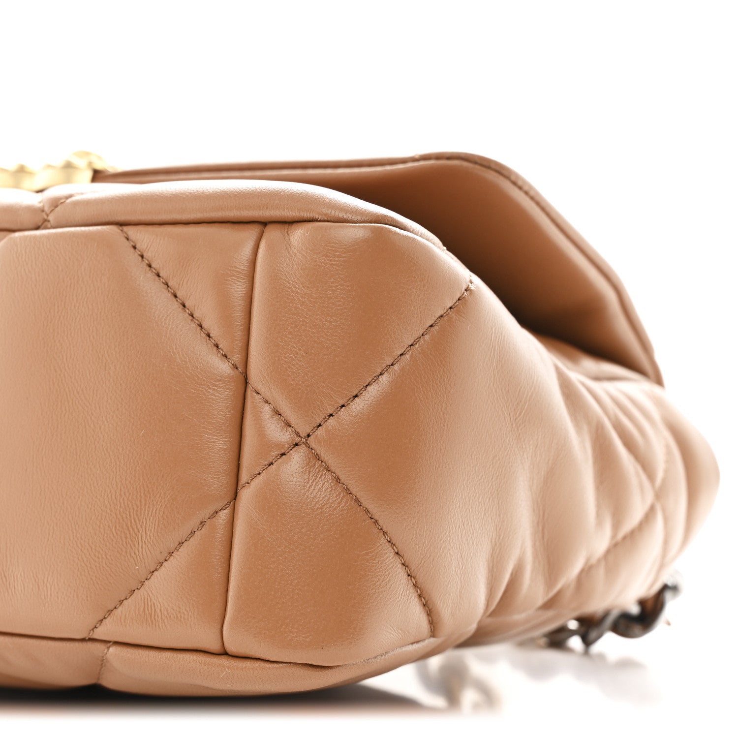 Lambskin Quilted Medium Chanel 19 Flap Brown