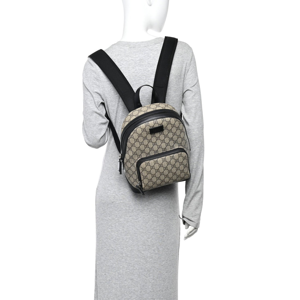 GG Supreme Monogram Small Eden Day Backpack Black