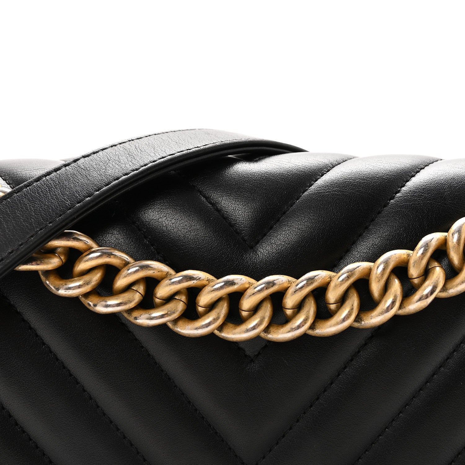 Lambskin Chevron Quilted Medium Boy Flap Black