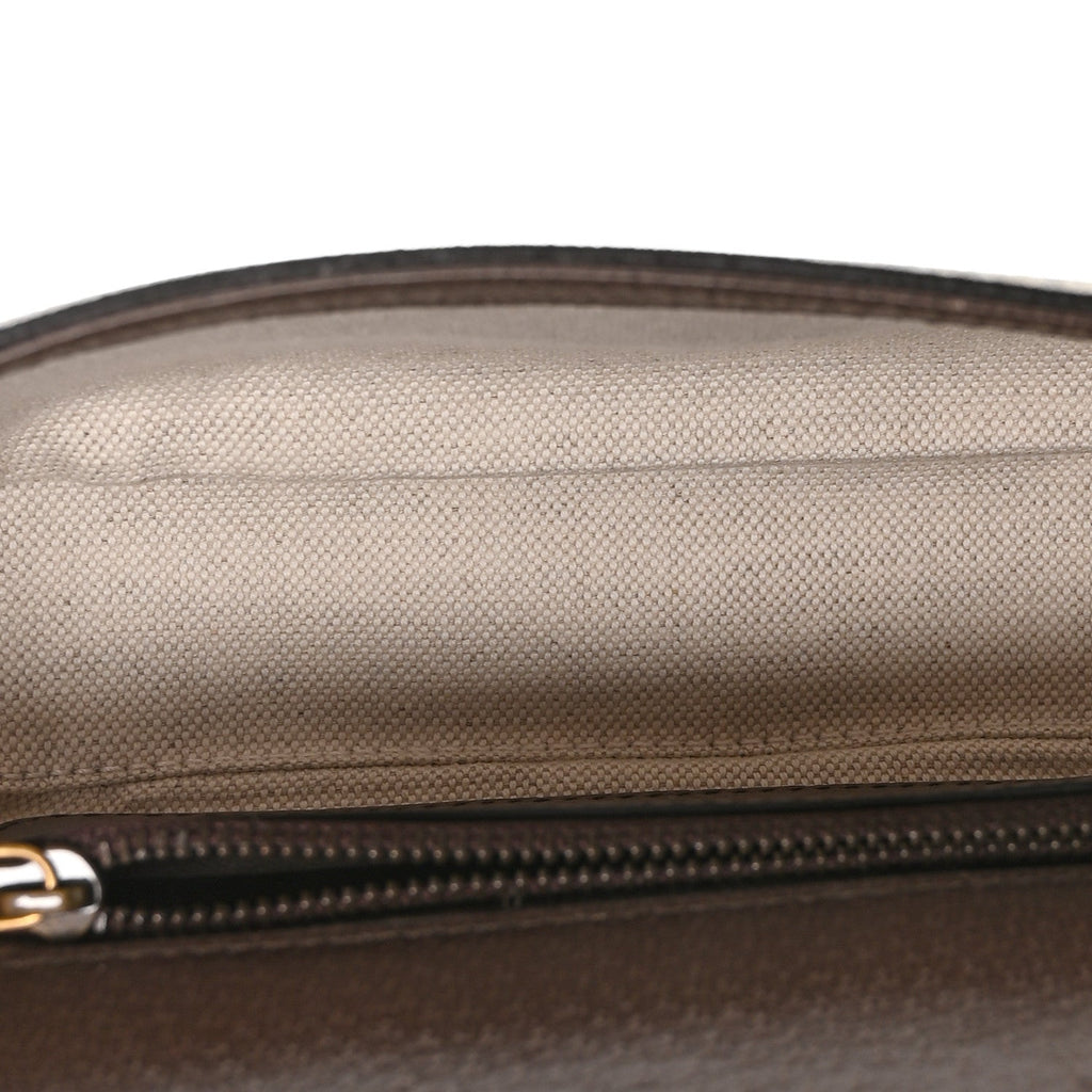GG Supreme Monogram Web Mini Ophidia Flap Shoulder Bag Brown