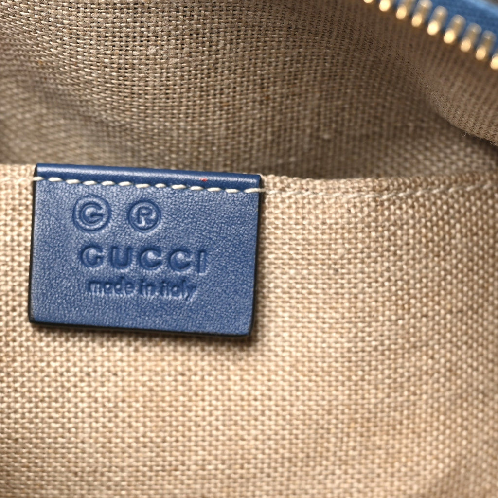 Soft Microguccissima Mini Dome Bag Blue