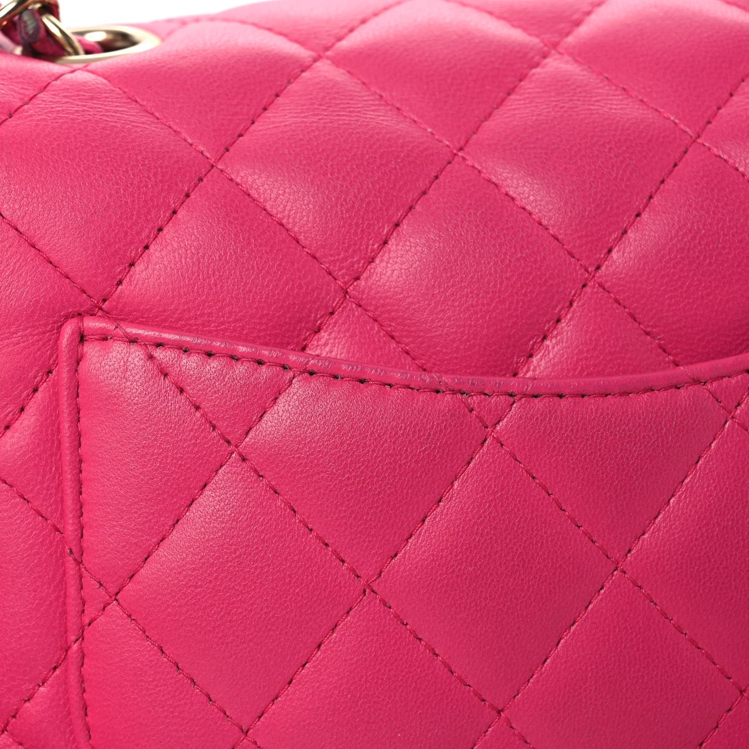 Lambskin Quilted Mini Square Flap Pink
