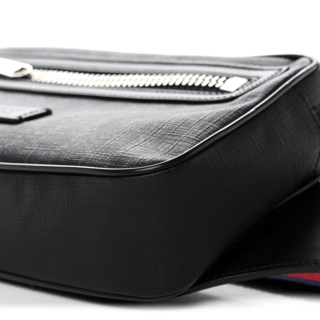 Soft GG Supreme Monogram Web Belt Bag Black Grey