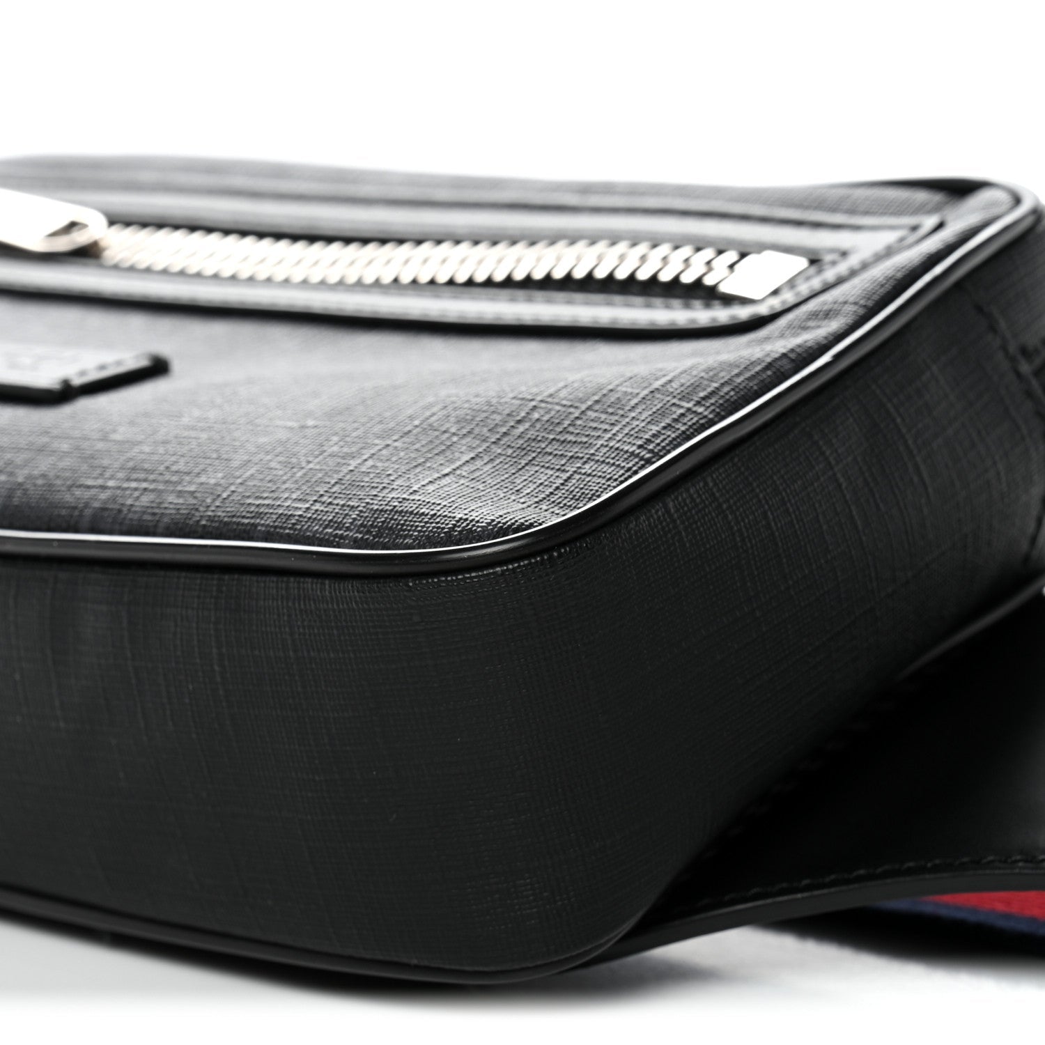 Soft GG Supreme Monogram Web Belt Bag Black Grey