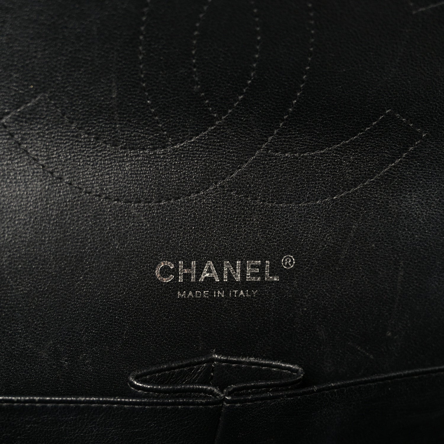 Patent Quilted Jumbo Double Flap Black