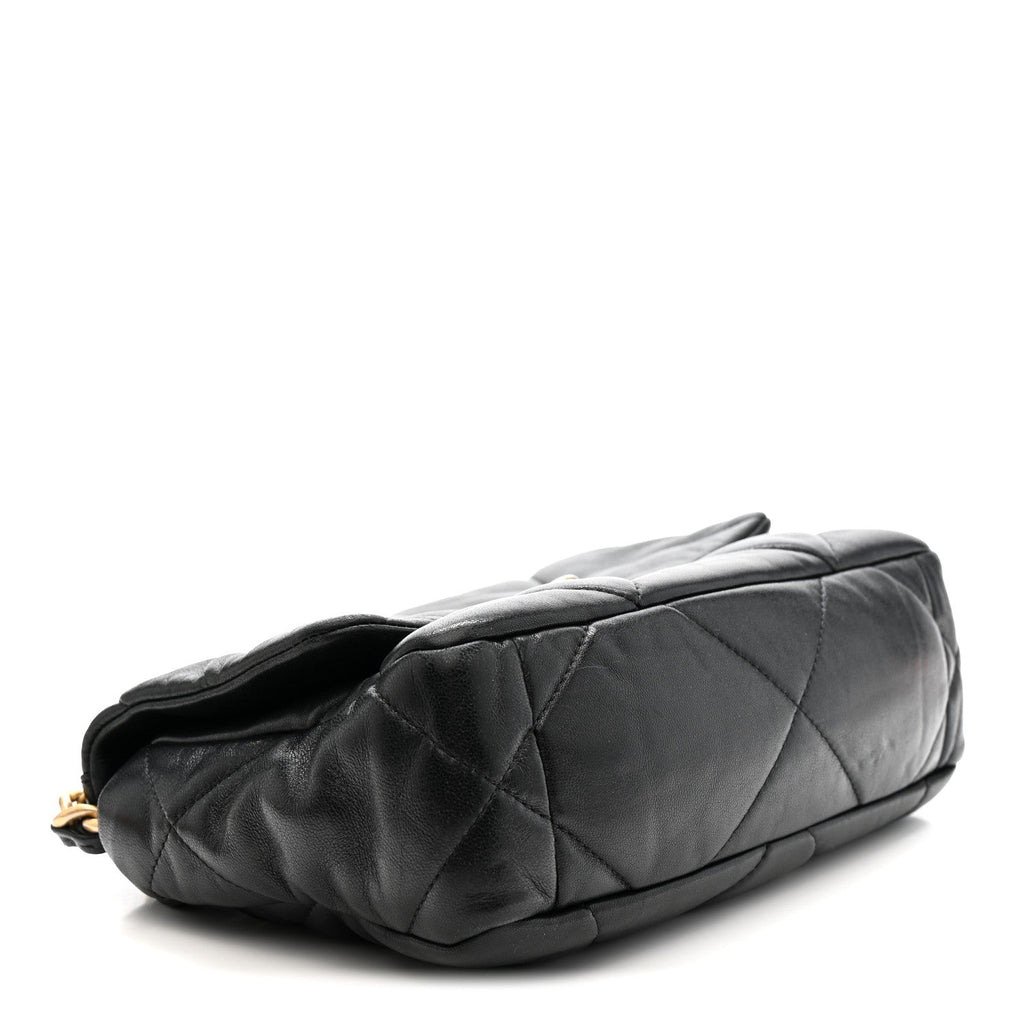 Lambskin Quilted Medium Chanel 19 Flap Black