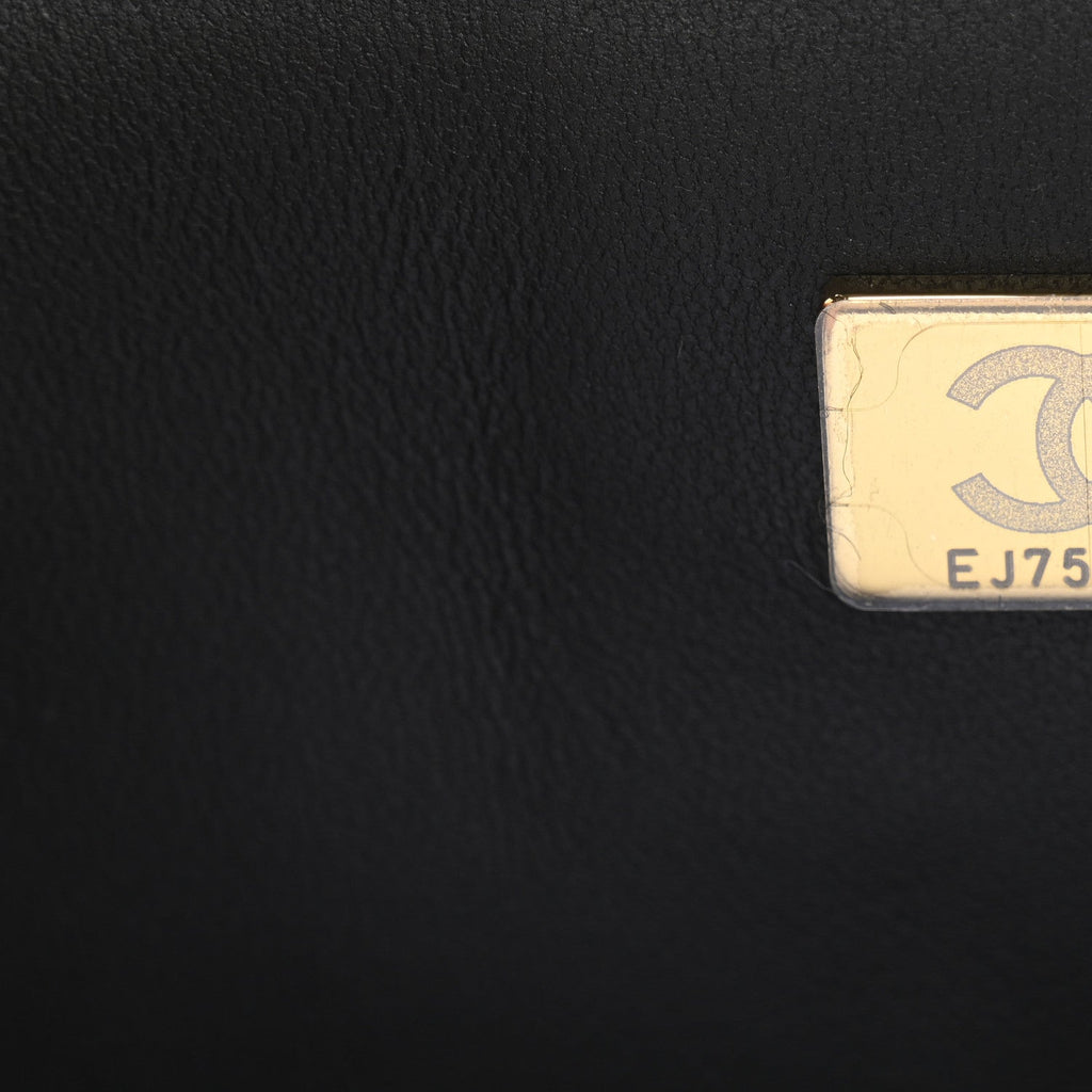 Lambskin Quilted Mini Rectangular Flap Black