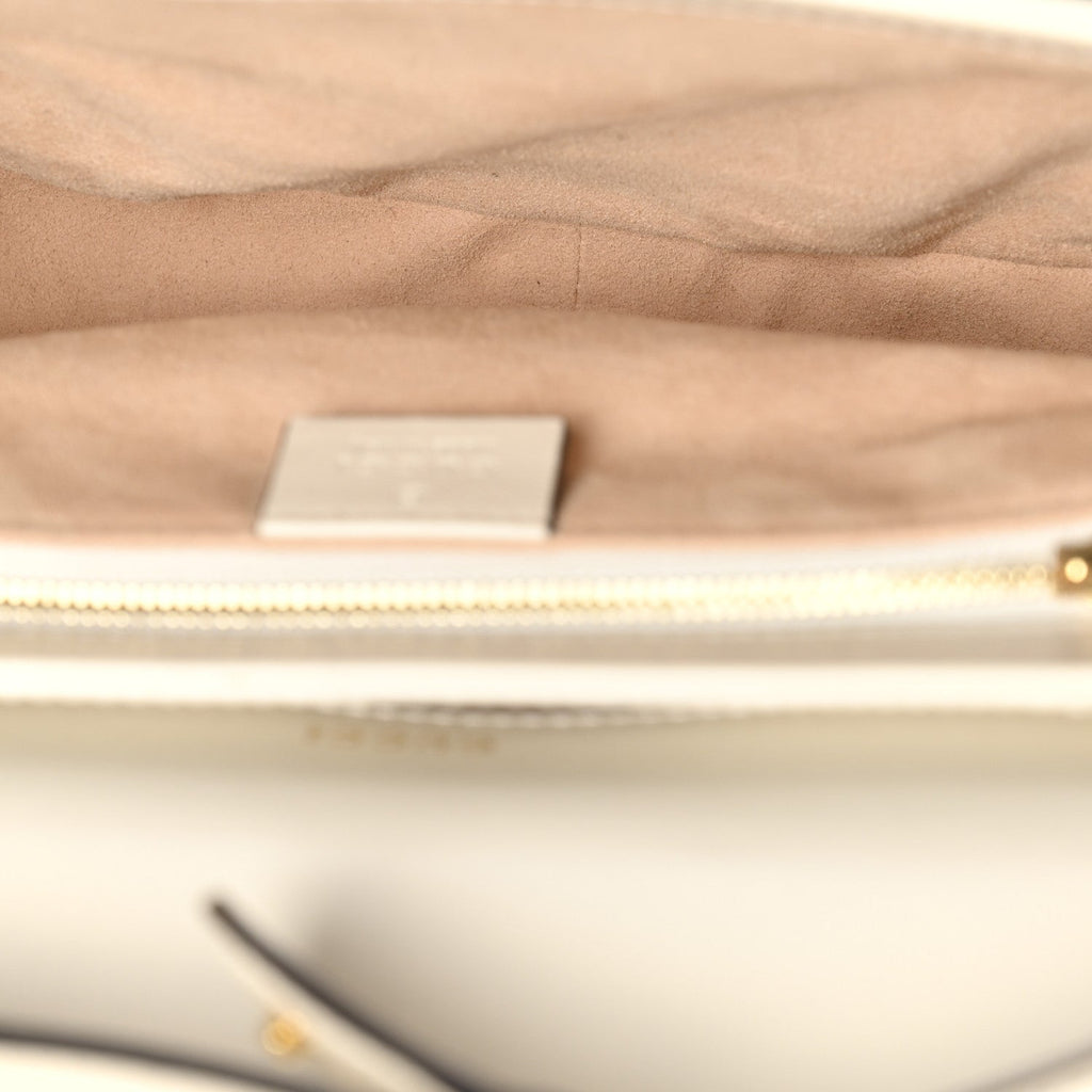 GG Supreme Monogram Horsebit 1955 Shoulder Bag Beige Mystic White