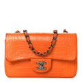 Alligator Mini Rectangular Flap Orange
