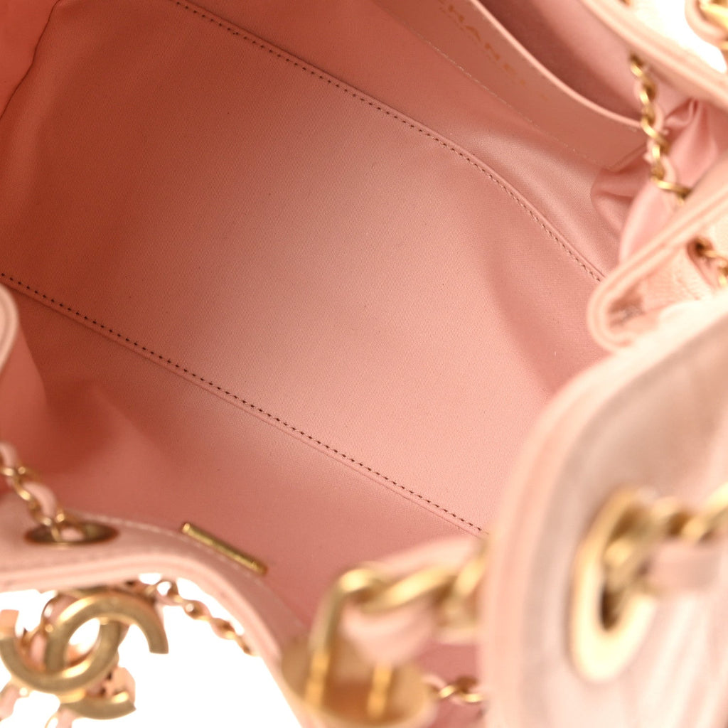 Caviar Quilted Small Chanel 25 Handbag Light Pink