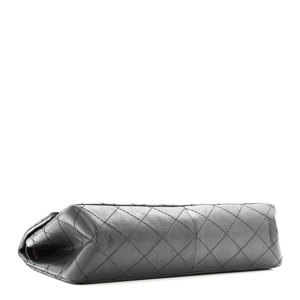 Aged Calfskin Quilted 2.55 Reissue 226 Flap Black