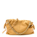 Mellow Nappa Donut Chain Large Flamenco Knot Clutch Sahara