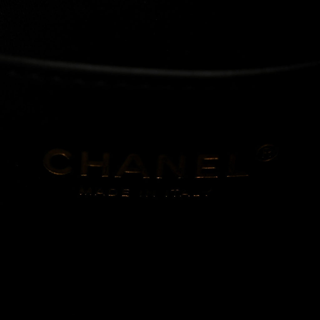 Washed Denim Quilted Small Chanel 25 Handbag Black