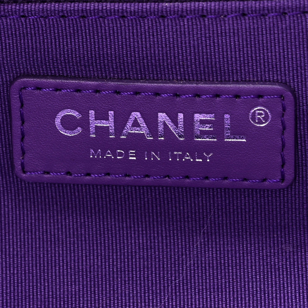Shaded Calfskin Small Deauville Tote Purple Blue