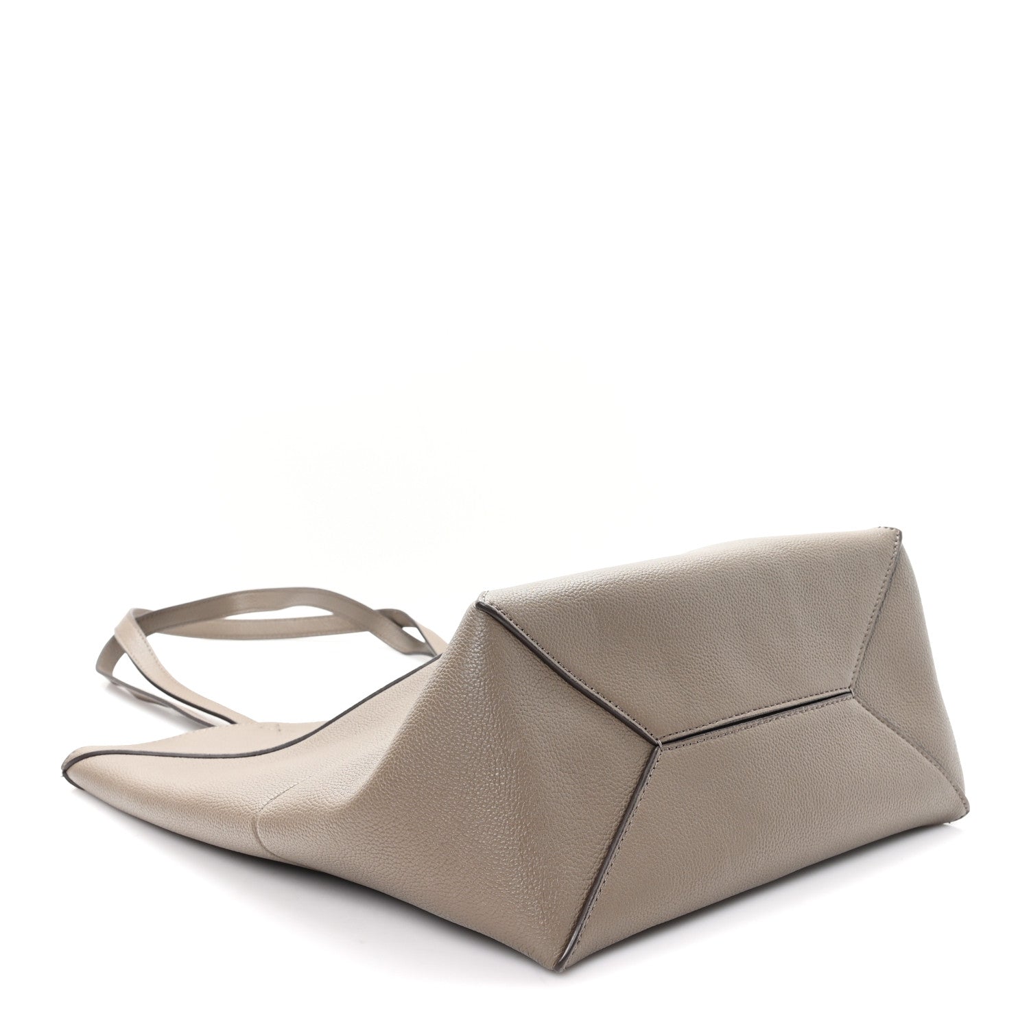 Shiny Calfskin Medium Puzzle Fold Tote Sand
