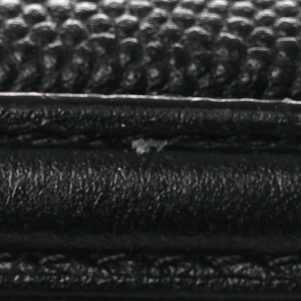 Caviar Quilted CC Filigree Vanity Clutch With Chain Black