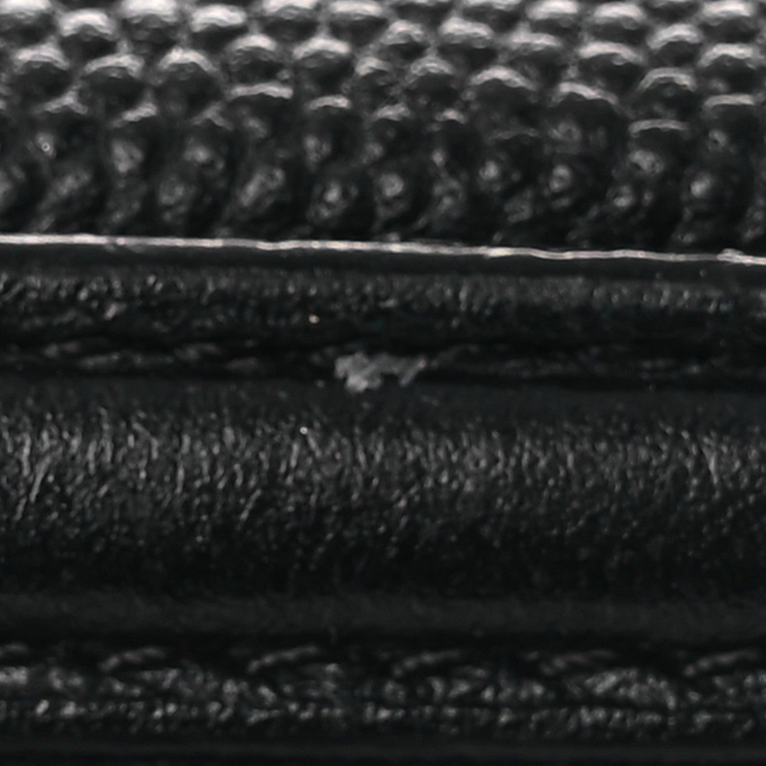 Caviar Quilted CC Filigree Vanity Clutch With Chain Black