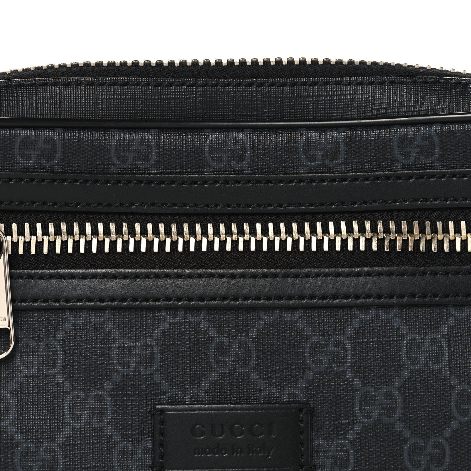 Soft GG Supreme Monogram Web Belt Bag Black Grey