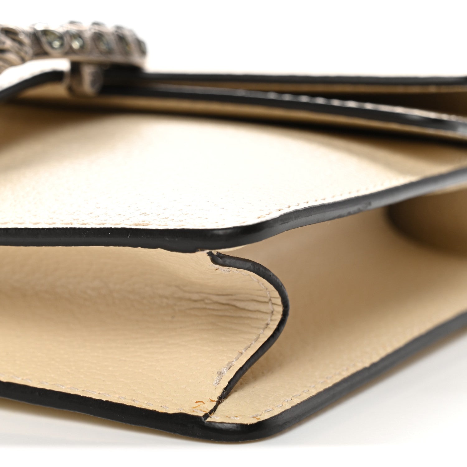 Textured Calfskin Crystal Mini Dionysus Shoulder Bag Mystic White