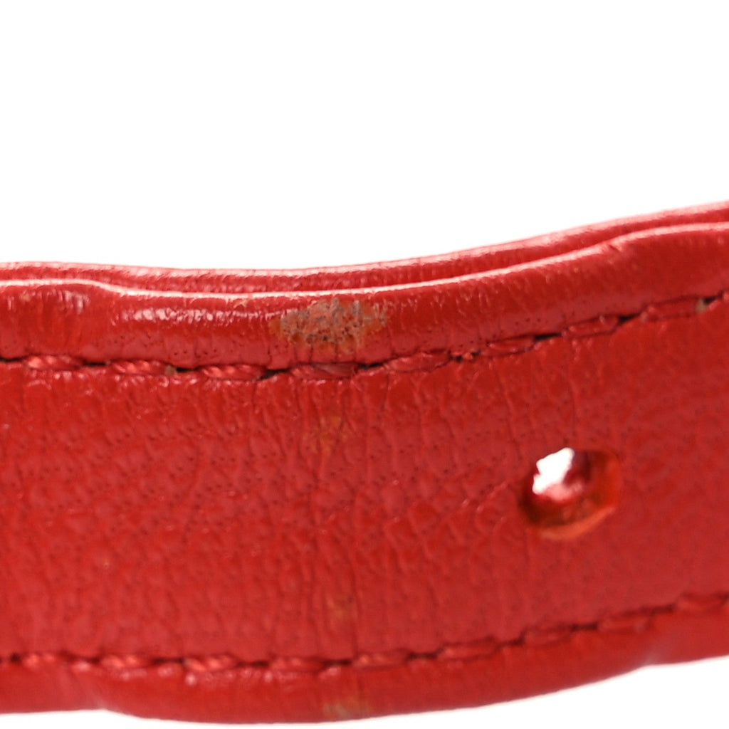 Lambskin Quilted Chanel 19 Waist Bag Red