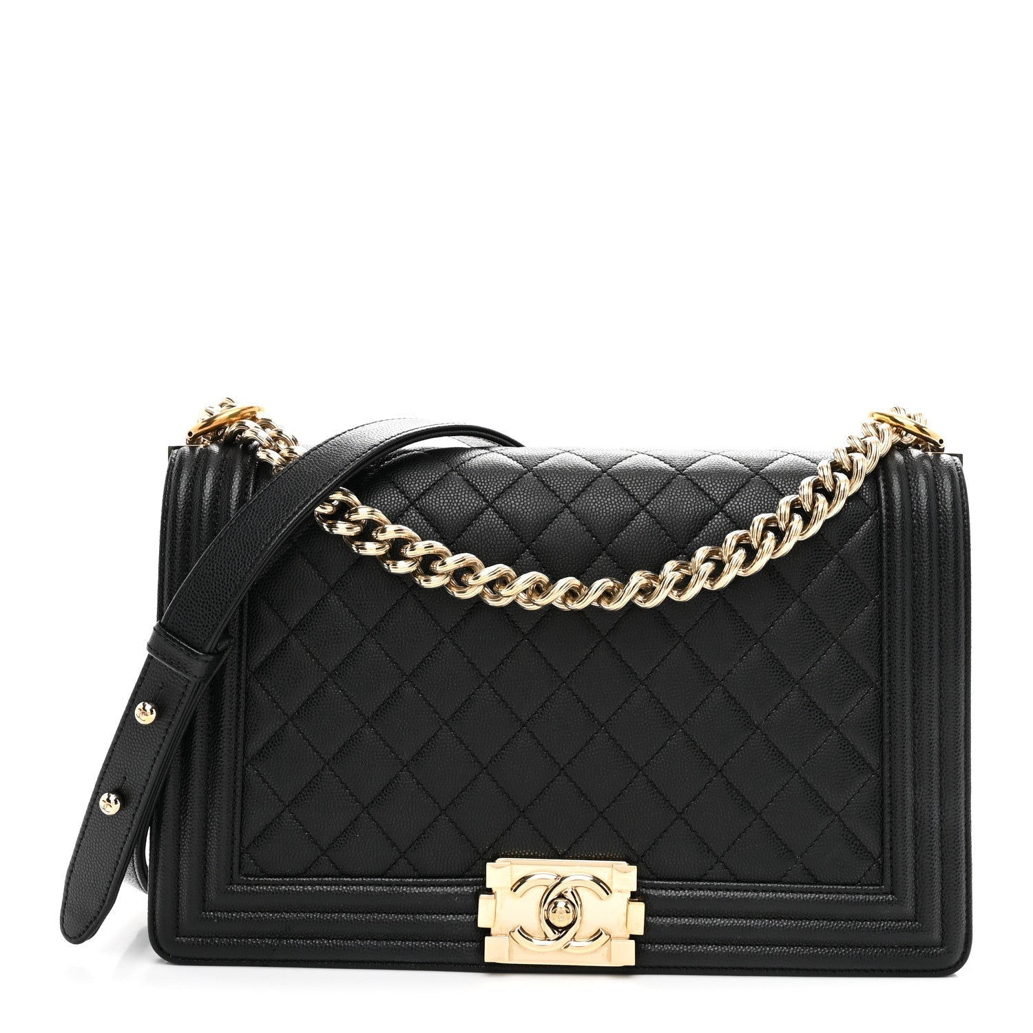 Caviar Quilted New Medium Boy Flap Black