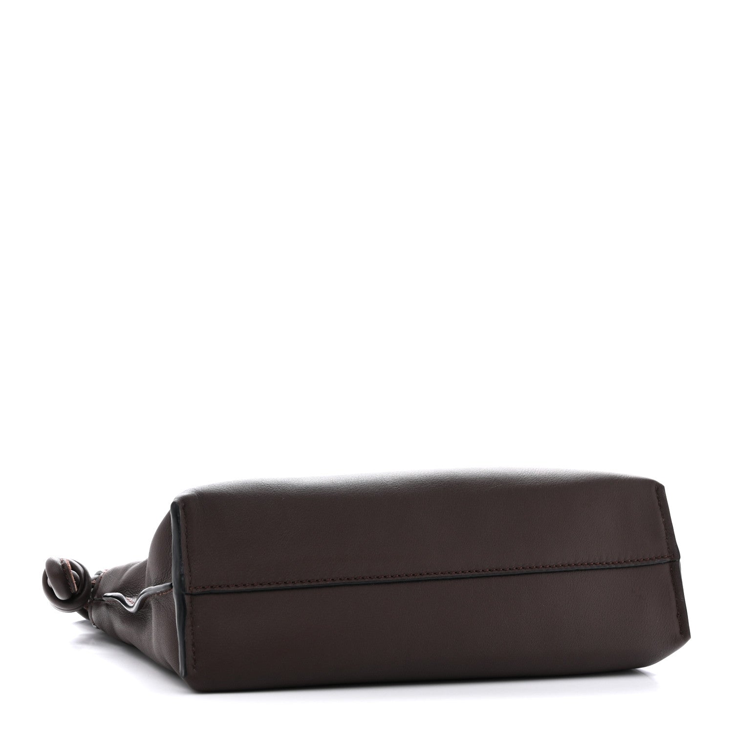 Calfskin Mini Flamenco Knot Clutch Chocolate
