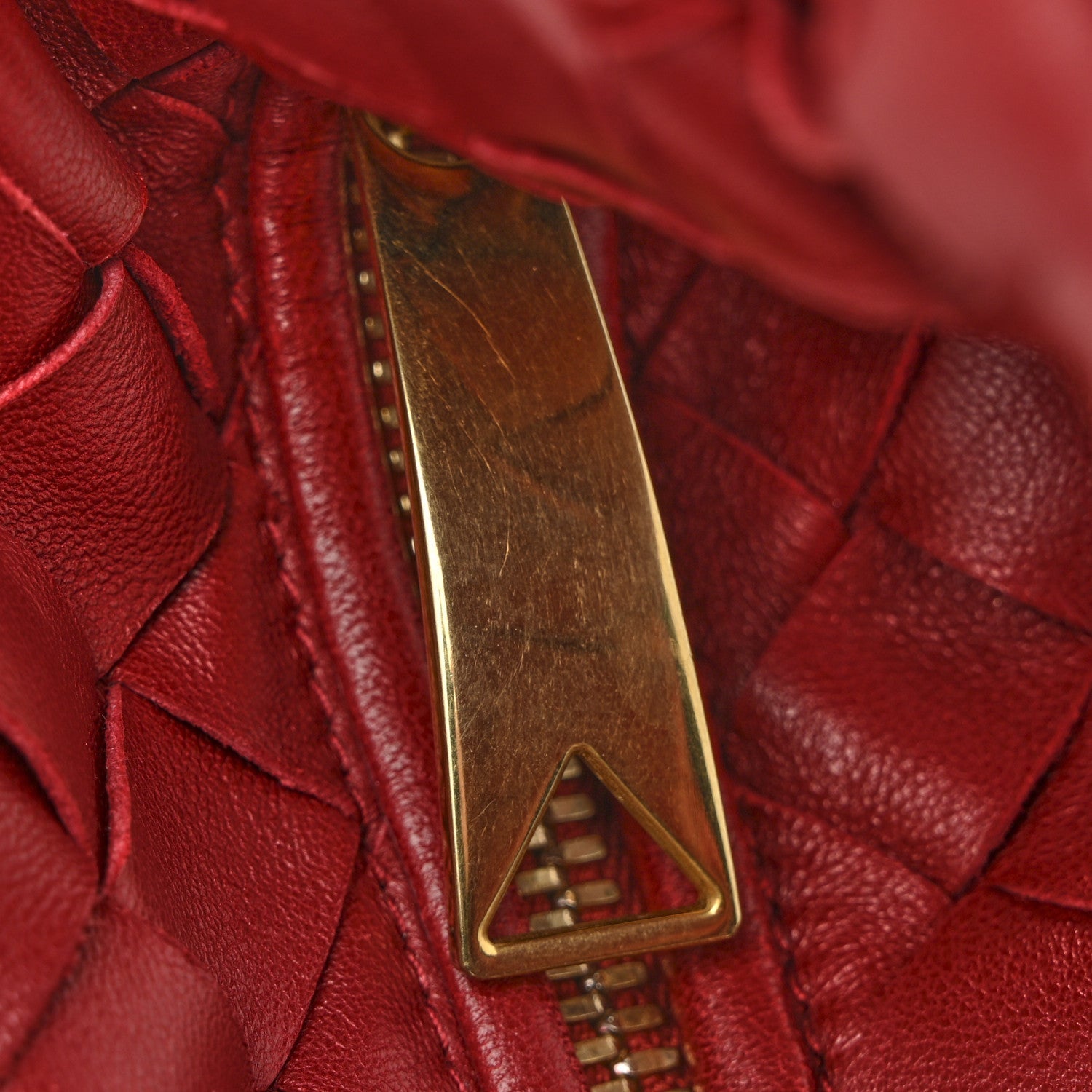 Nappa Intrecciato Mini Jodie Dark Red