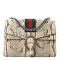 Snakeskin Web Medium Dionysus Shoulder Bag Natural