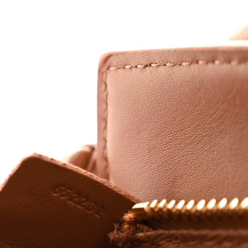 Satin Calfskin Mini Puzzle Bag Pecan