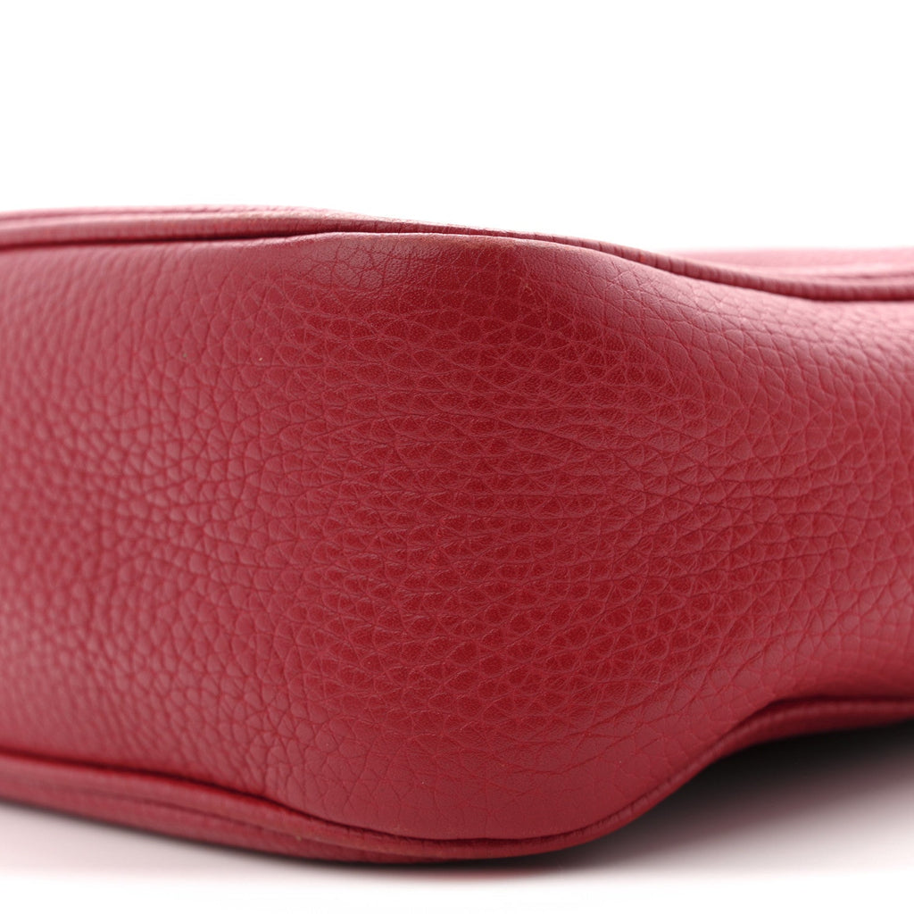 Pebbled Calfskin Small Soho Disco Bag Tabasco Red