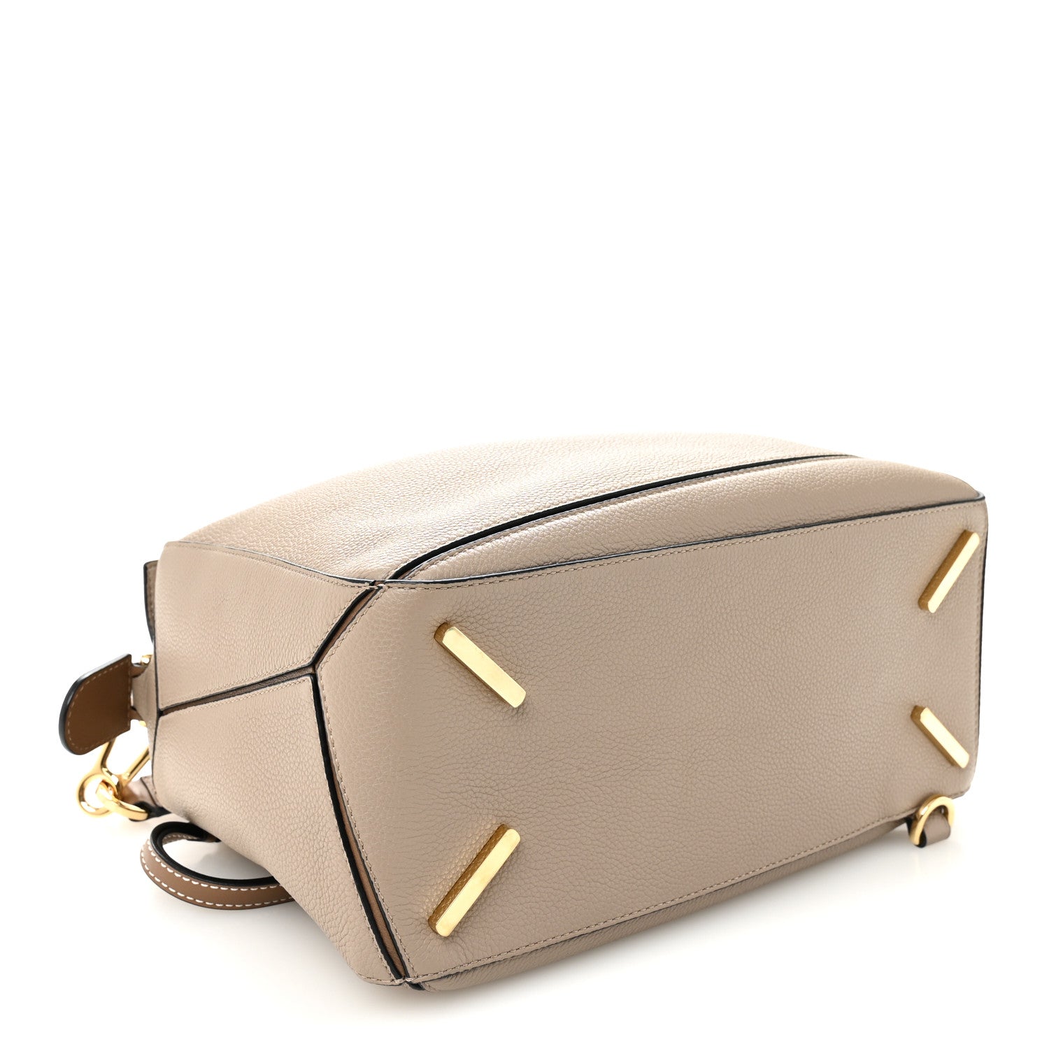 Grained Calfskin Medium Puzzle Bag Sand Mink