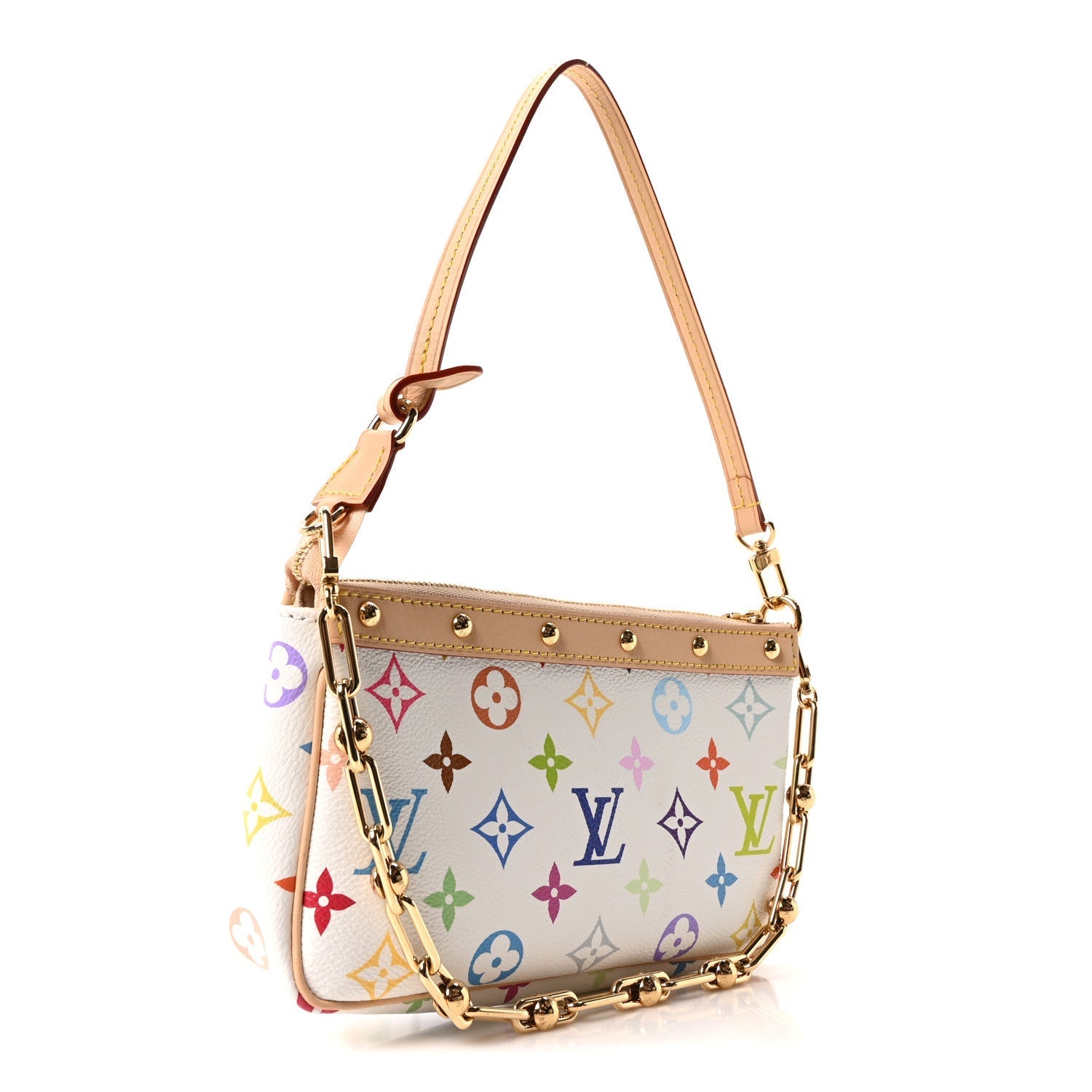 LV X TM Monogram Multicolor Pochette Accessories White
