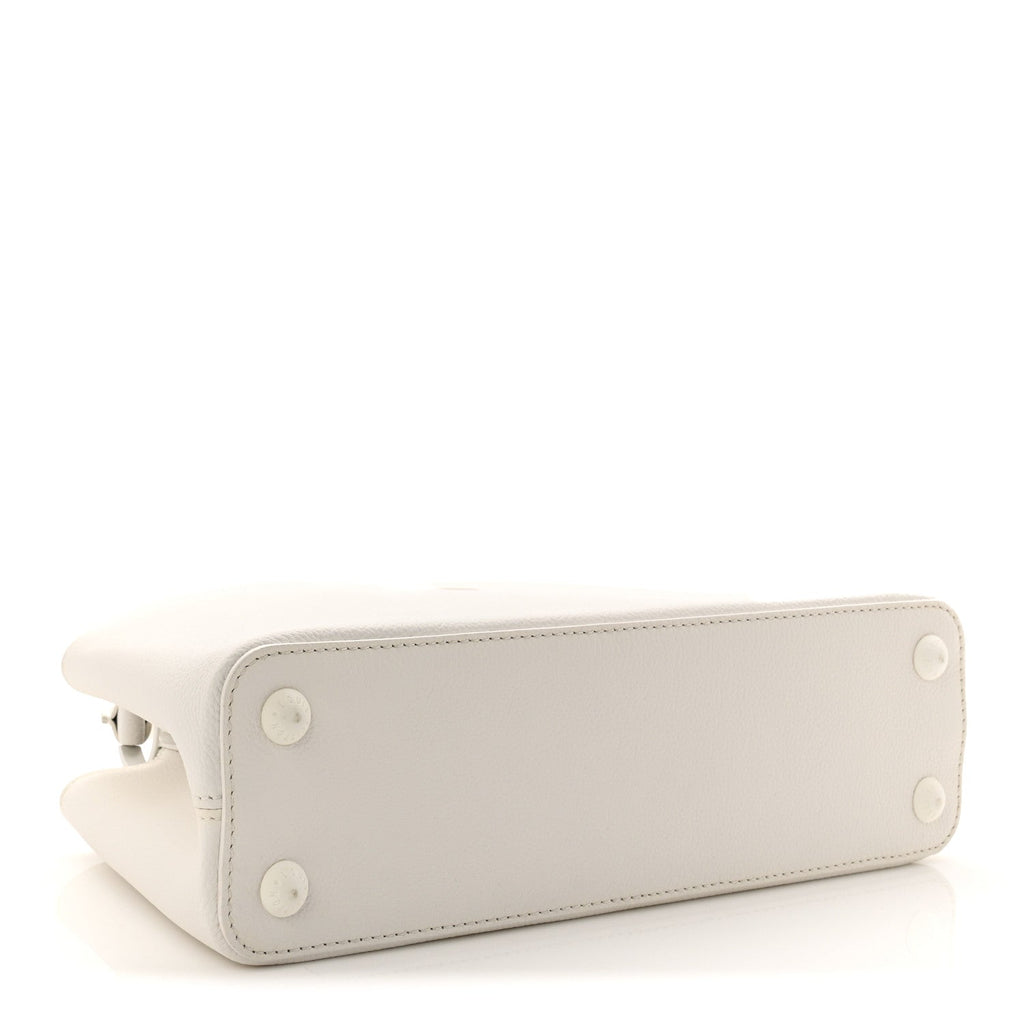 Taurillon Capucines East West MM Optic White