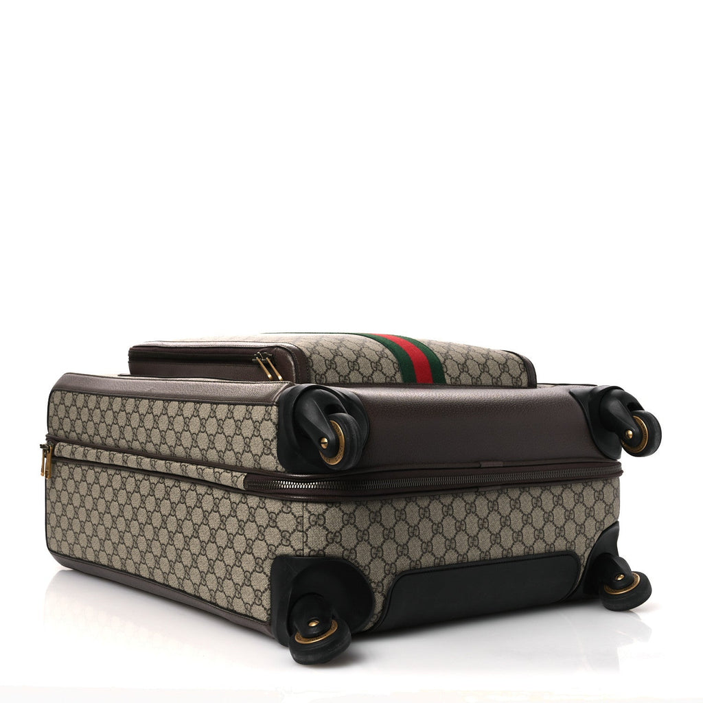 GG Supreme Monogram Web Medium Savoy Trolley Beige Ebony