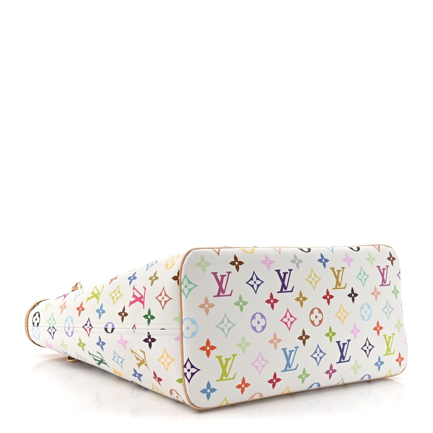 LV X TM Monogram Multicolor Neverfull MM White