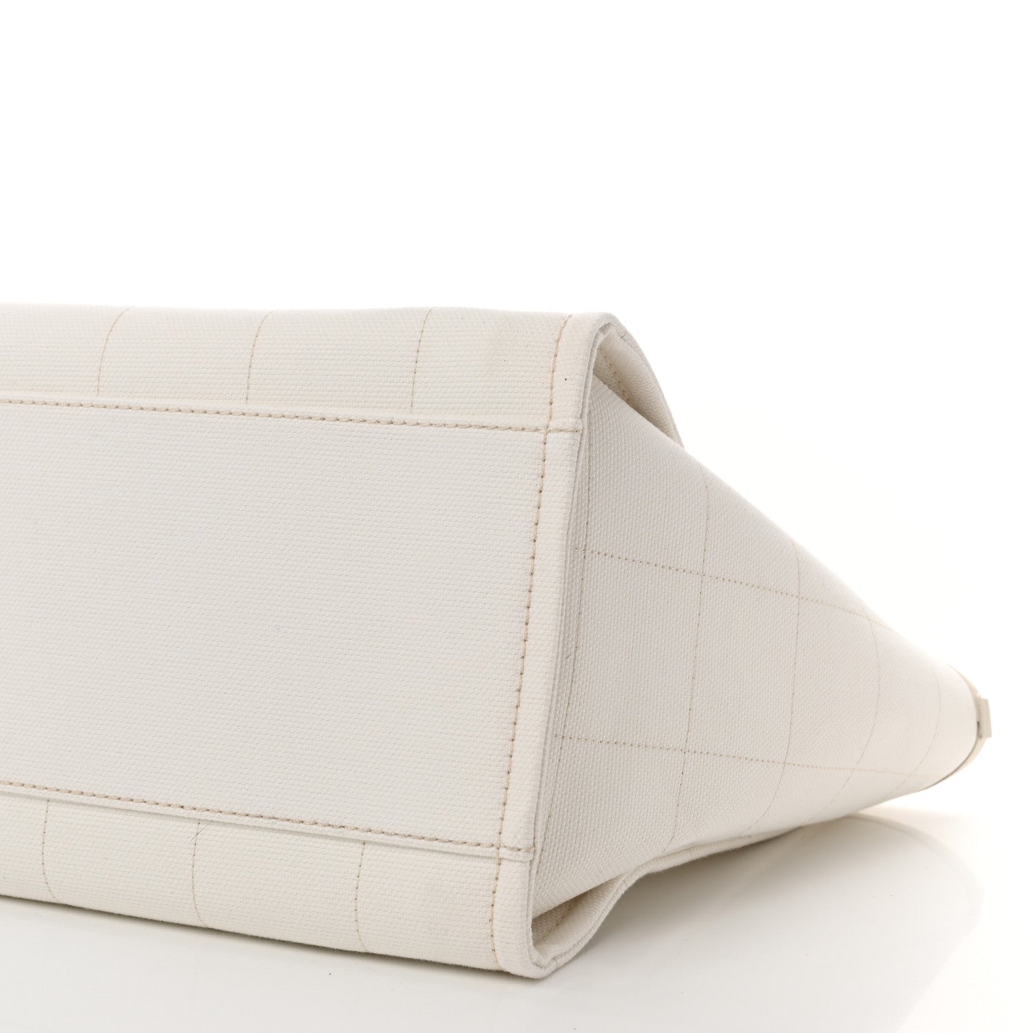 Cotton Medium Deauville Tote White