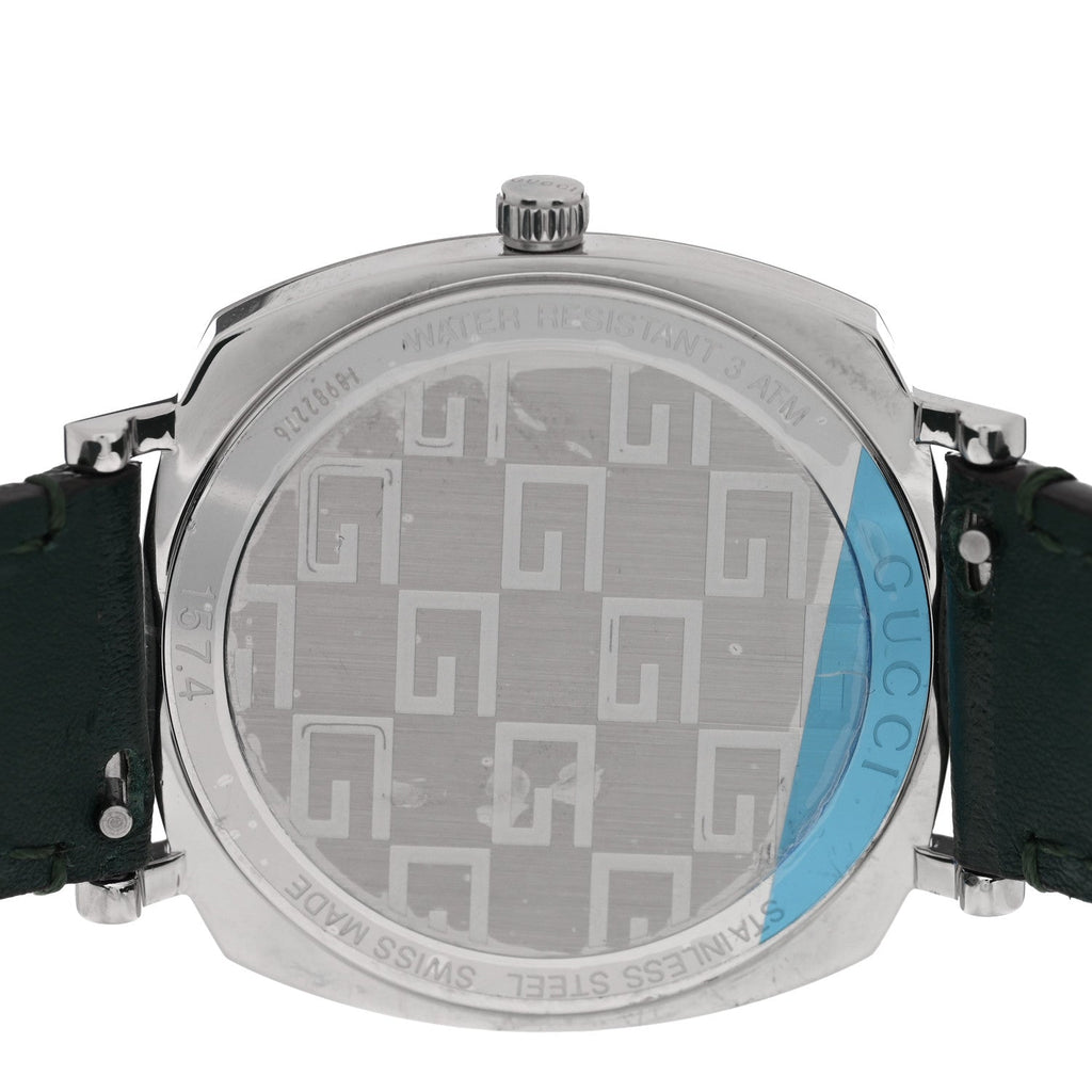Stainless Steel Calfskin 35mm Grip Quartz Watch Green