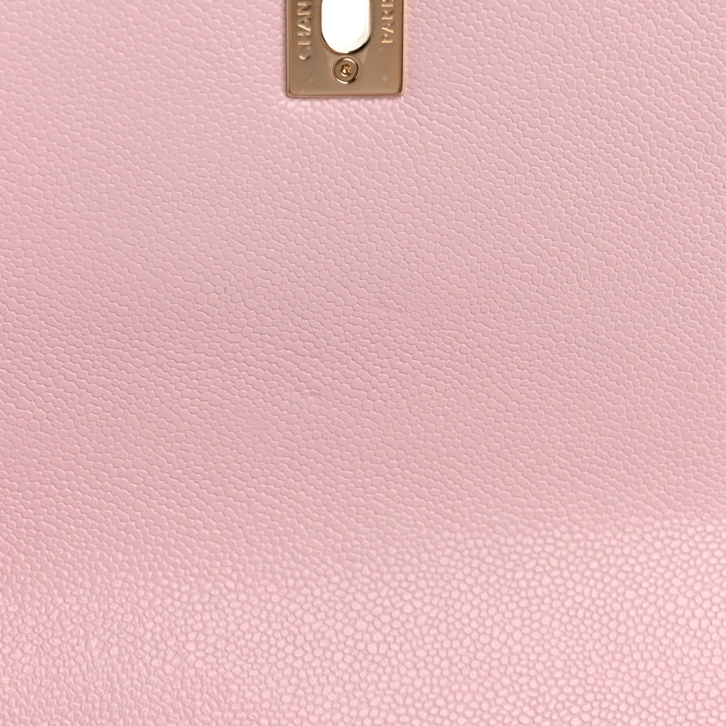 Caviar Quilted Medium Business Affinity Flap Light Pink