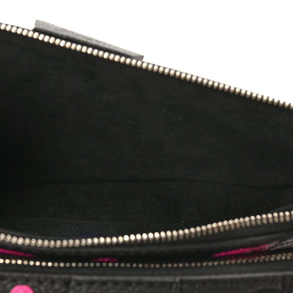 LV X YK Empreinte Multi Pochette Accessories Black Fuchsia