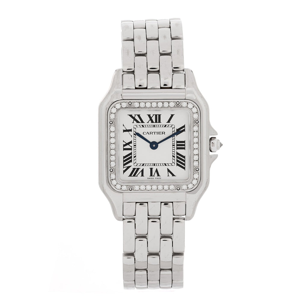 18K White Gold Diamond 27mm Panthere Quartz Watch