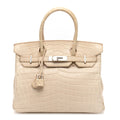 Matte Niloticus Crocodile Birkin 30 Parchemin