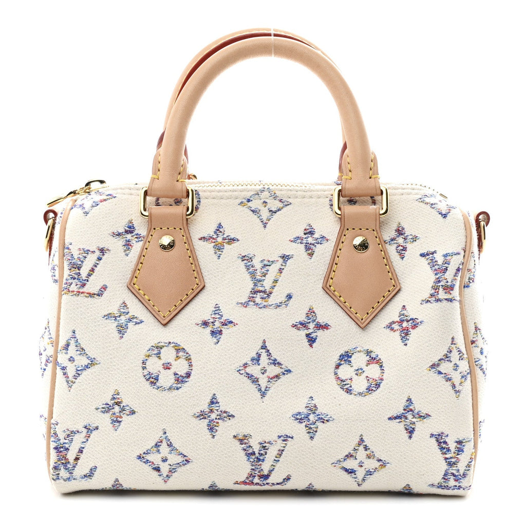 Monogram Jacquard Fabric Speedy Bandouliere 20 Multicolor Beige