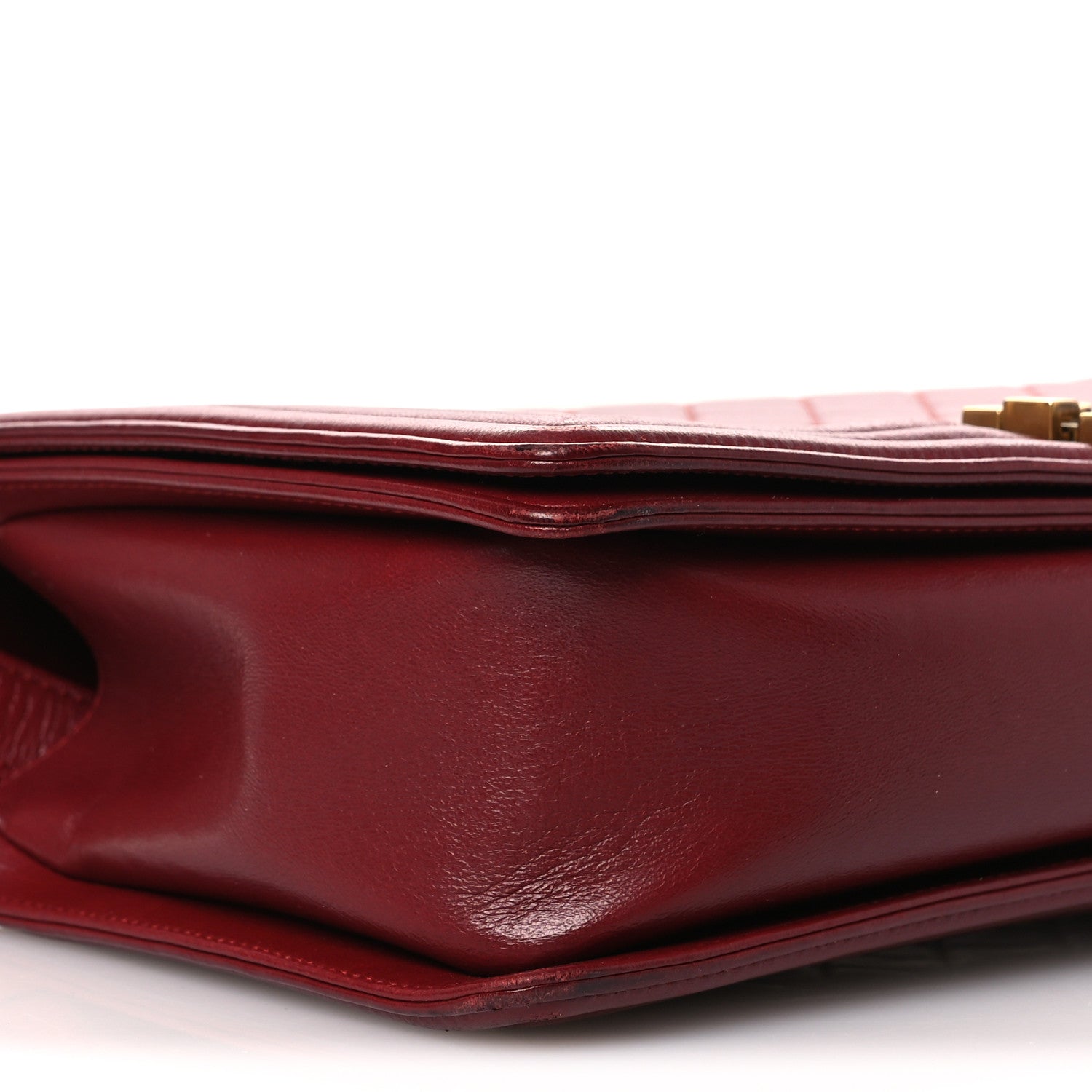 Lambskin Quilted New Medium Boy Flap Red