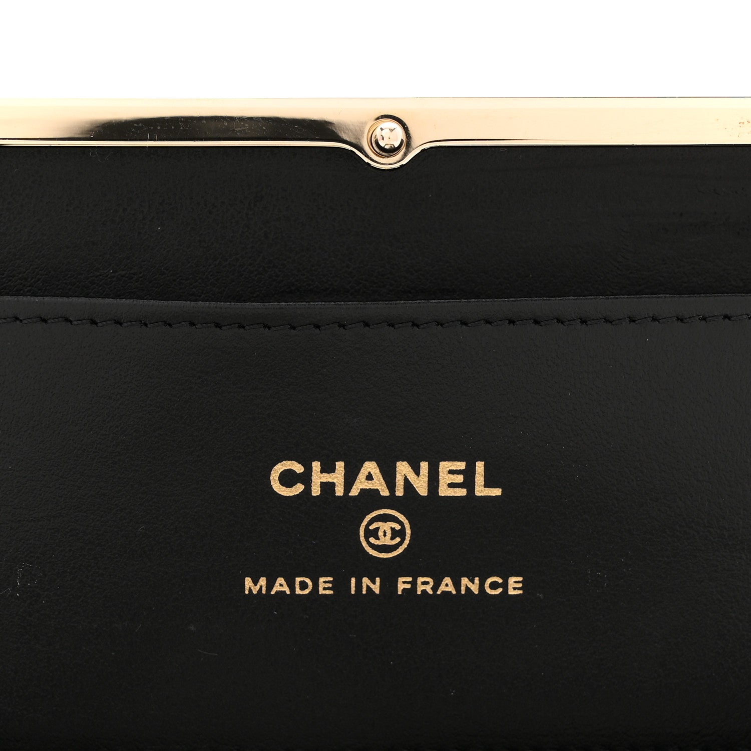 Patent Calfskin Boy Minaudiere Black