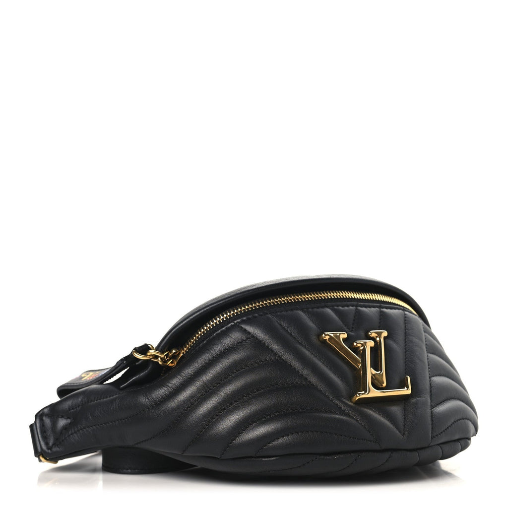Calfskin Quilted New Wave Bumbag Black